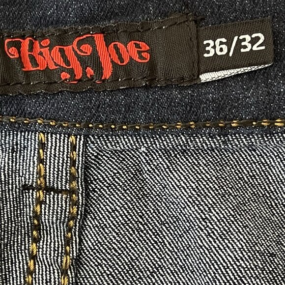 Big Joe Men's Dark Blue Denim Jeans Size 36x32 Regular Stretch Straight Leg NWT - Picture 6 of 13